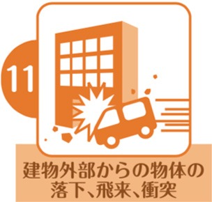 建物外部からの物体の落下、飛来、衝突